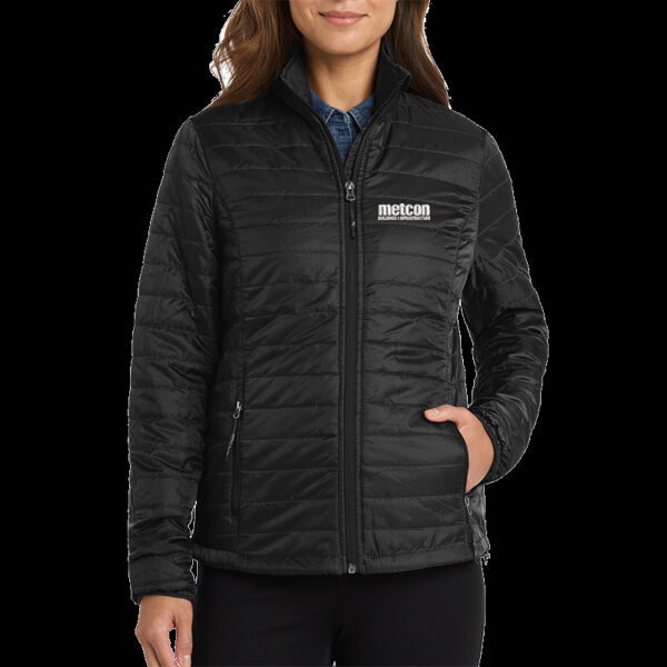 Metcon Logo - Ladies Packable Puffy Jacket Thumbnail