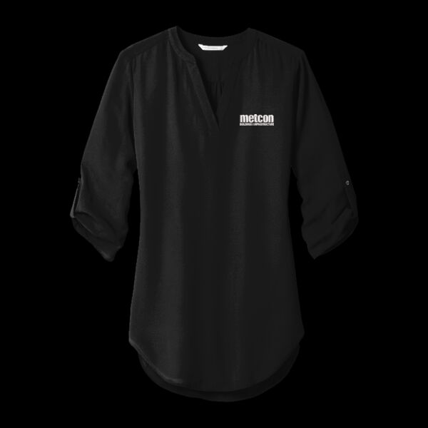 Metcon Logo - Ladies 3/4 Sleeve Tunic Blouse Thumbnail