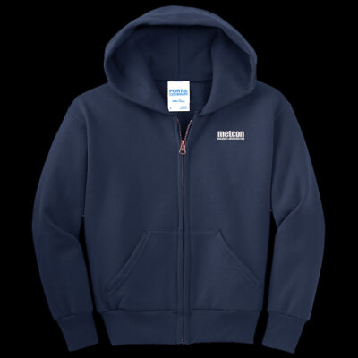 Metcon Logo - Youth Core Fleece Full Zip Hooded Sweatshirt Thumbnail