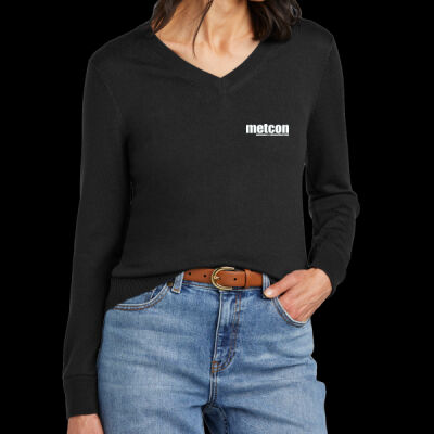 Metcon Logo - Women's Washable Merino V Neck Sweater Thumbnail